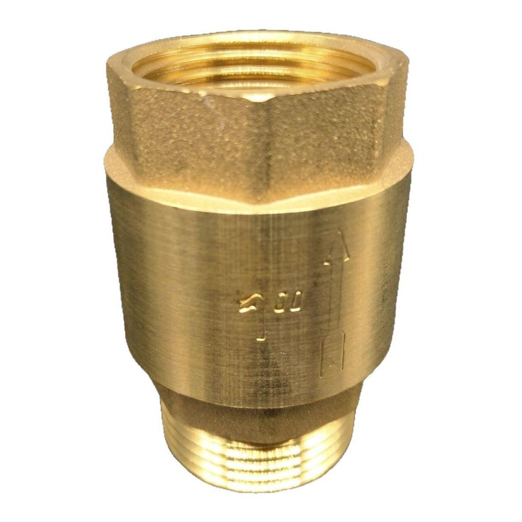 Single-Acting Brass Vertical Check Valve with Lift-Type Plate, In-Stock, Fast Shipping, Internal/External Threads for Pre-Water Meter Use
