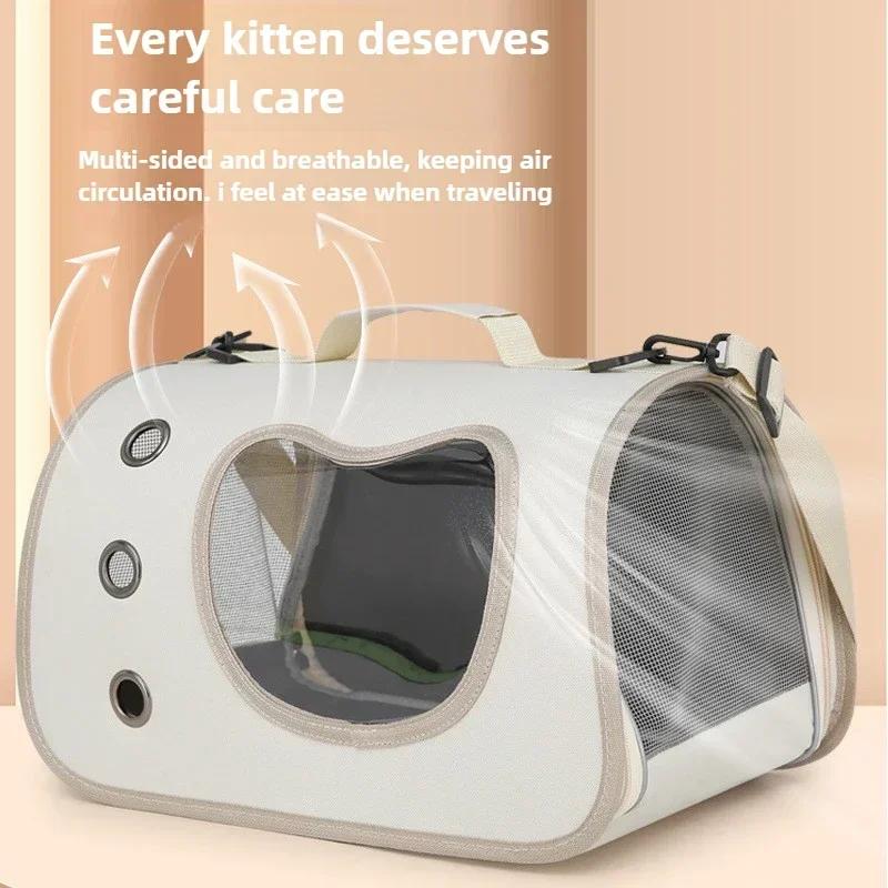 Portable Foldable Breathable Pet Carrier Bag Lightweight Shoulder Carrying for Small Dogs Cats Kittens Outdoor Daily Travel Use