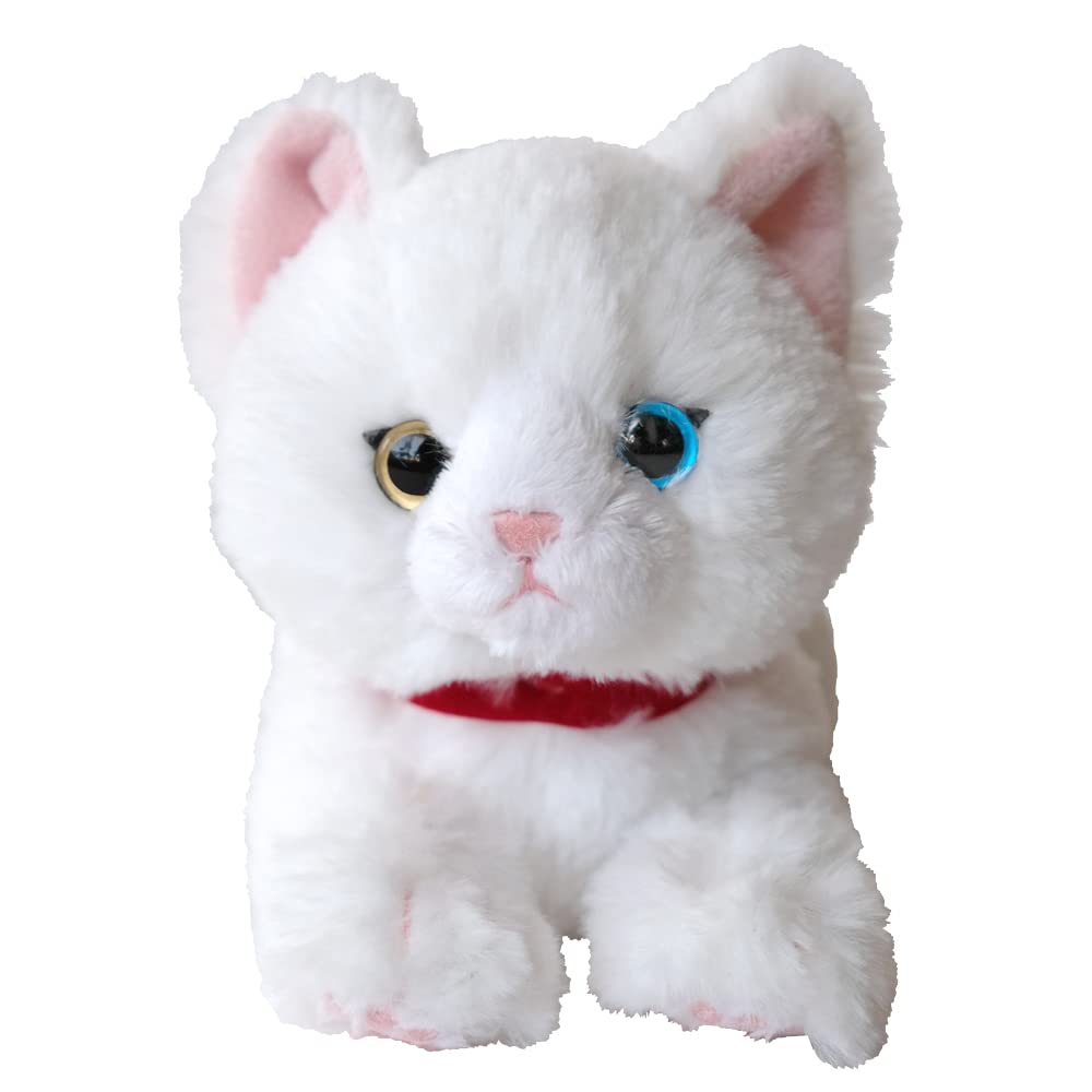Sunlemon Knee Cat Odd Eye White SS 11 x 12 x 29cm Stuffed Animal P-8042