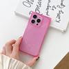 Neon Fluorescent Color Square Clear Phone Cases For iPhone 17 Pro Max Air 16 15 14 13 Fully Lens Protected Cover