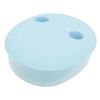2 In 1 No Mess Snack Container Leak Proof Food Storage Snack Box with Finger Lid Keep Hands Clean Blue