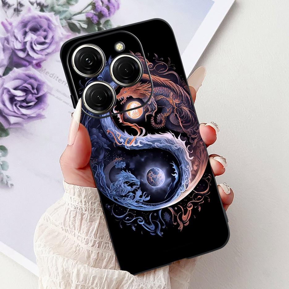 Für Tecno Spark 20 Hülle Spark 20C BG7 BG7n Coole Drachenmuster Hülle Weiche Silikonhülle Für Tecno Spark 20 Pro Spark20 Pro+ Taschen