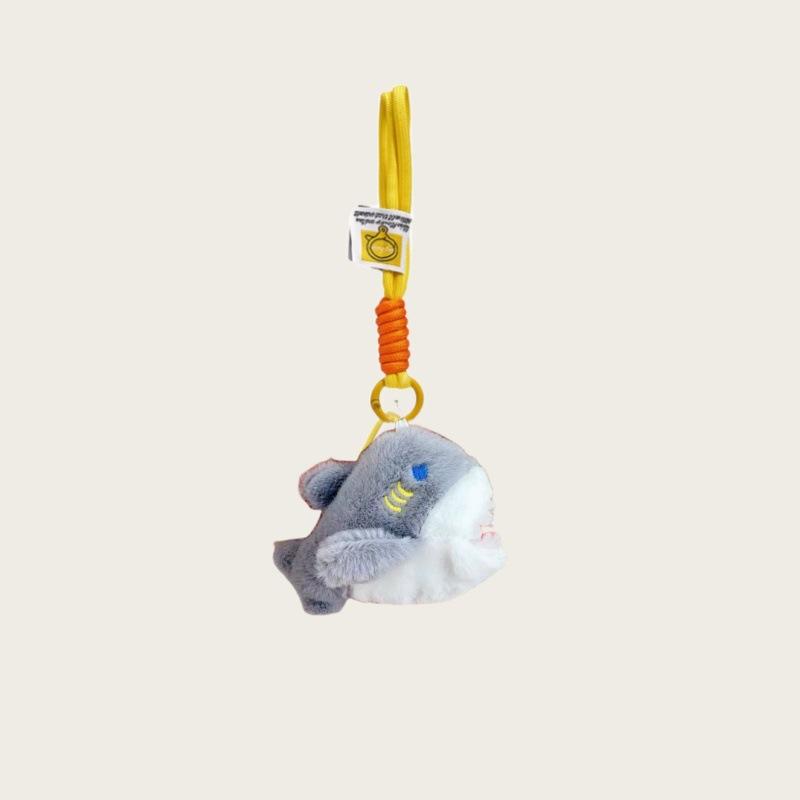 

Cold-Blooded Shark Bag Pendant Sasha Same Pendant High-End Plush Keychain Pendant Gift Design серый