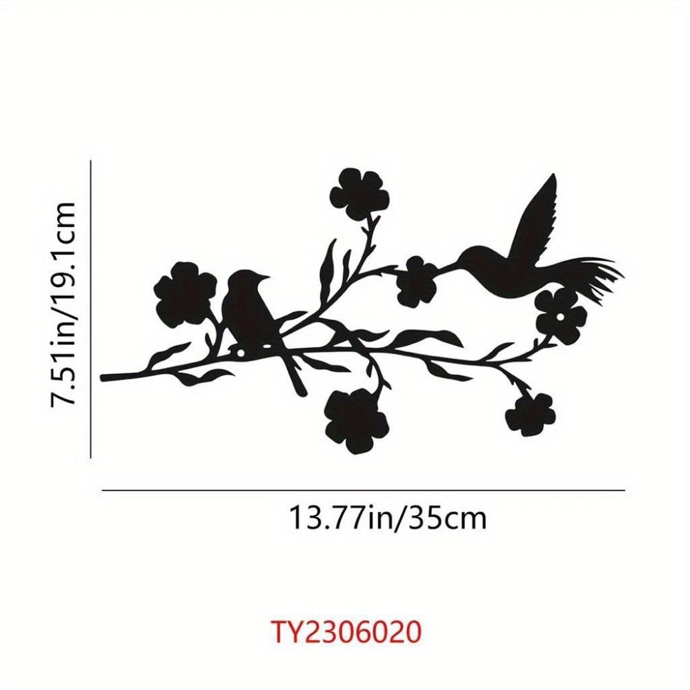 

Metal Butterfly Wall Art with Colorful Petals and Leaves for Home Garden Decor TY3204-02