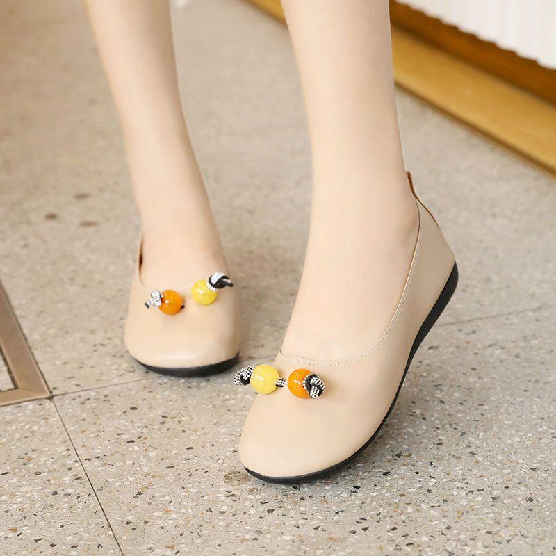 Summer Casual Young Round Toe Ladies Footwear Chic and Elegant Y2k Korean Style Low Price 2025 Trend Slip-on Women's Flat Shoes