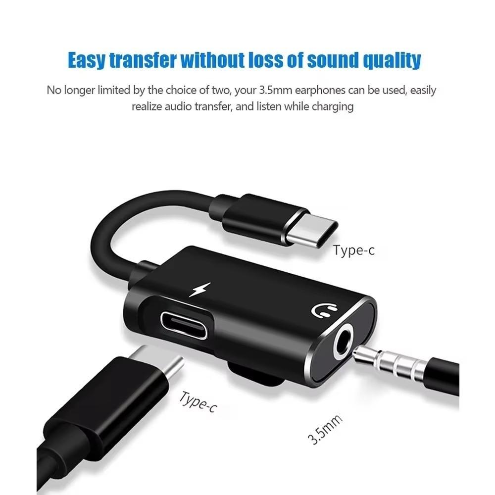 Clear Sound Type C to 3.5mm Adapter Female to Male Audio Converter Cable Music Listening