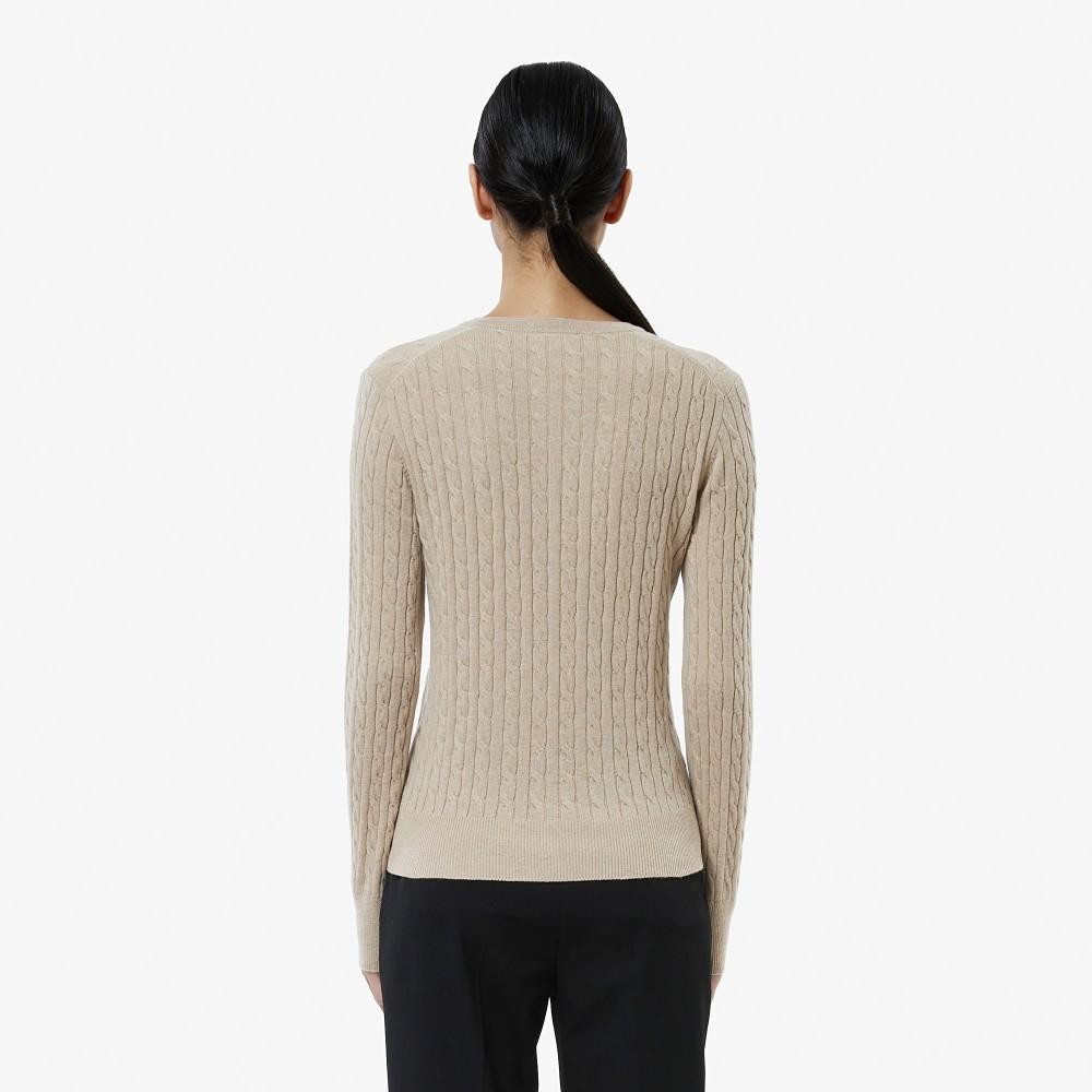 Lacoste Women's Cable Crew Neck Cardigan AF092E-55N02S