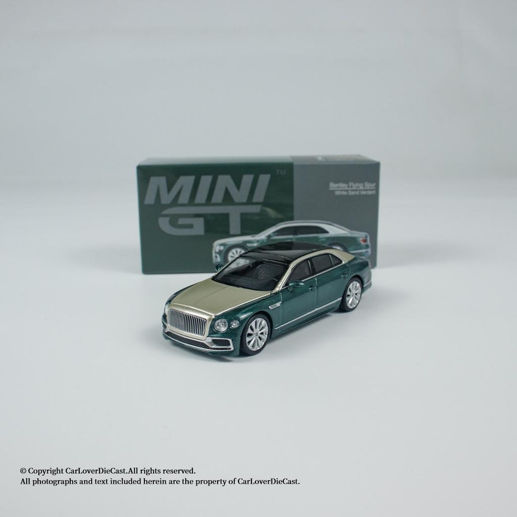 MINIGT 1/64 #867 Bentley Flying Spur White Sand Verdant Luxury Alloy Car Model Miniature Diecast Collection Ornament Hobby Gifts