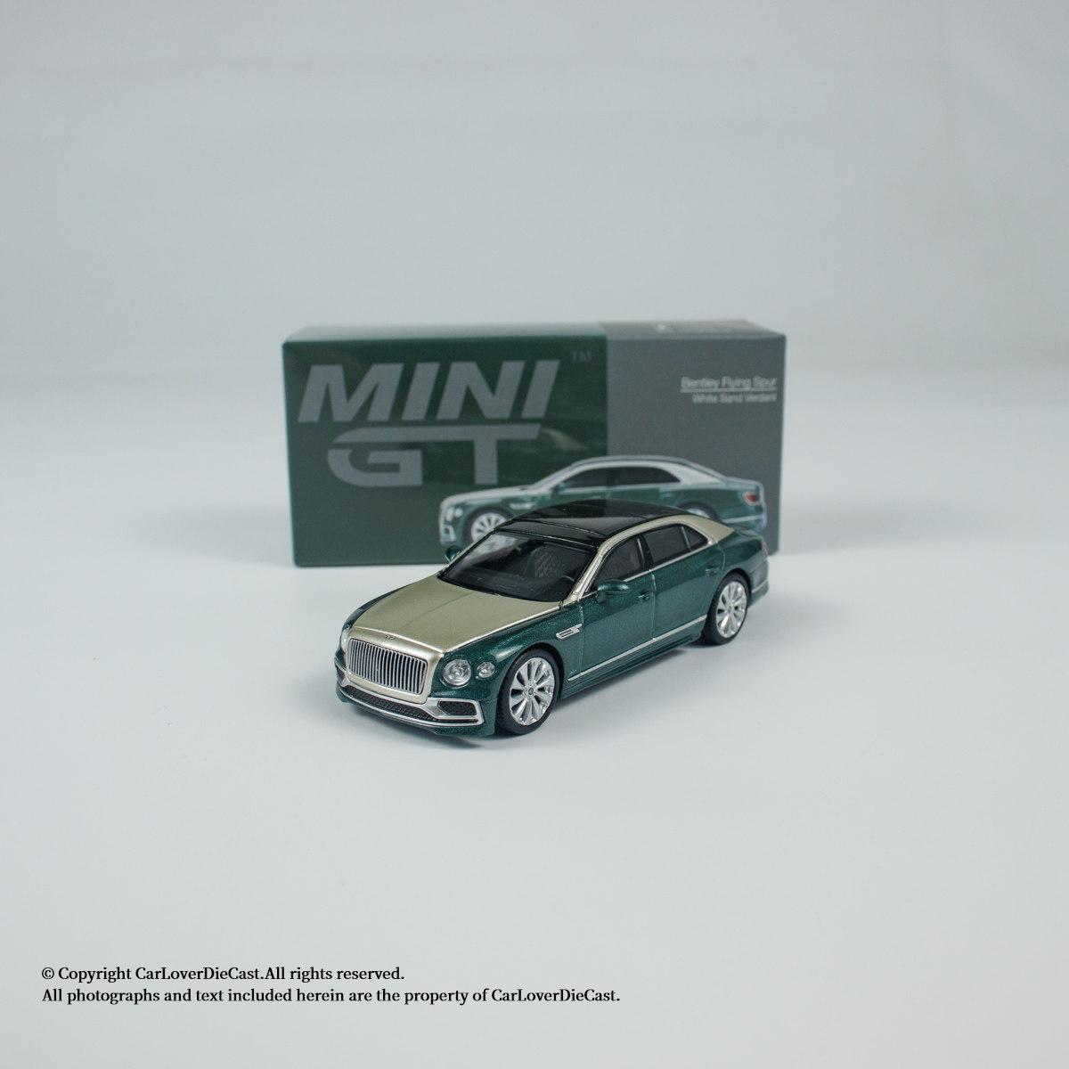 

MINIGT 1/64 #867 Bentley Flying Spur Белый Песок Изумрудная Роскошь Металлическая Модель Автомобиля Миниатюрная Коллекция Diecast Украшение Хобби Подарки