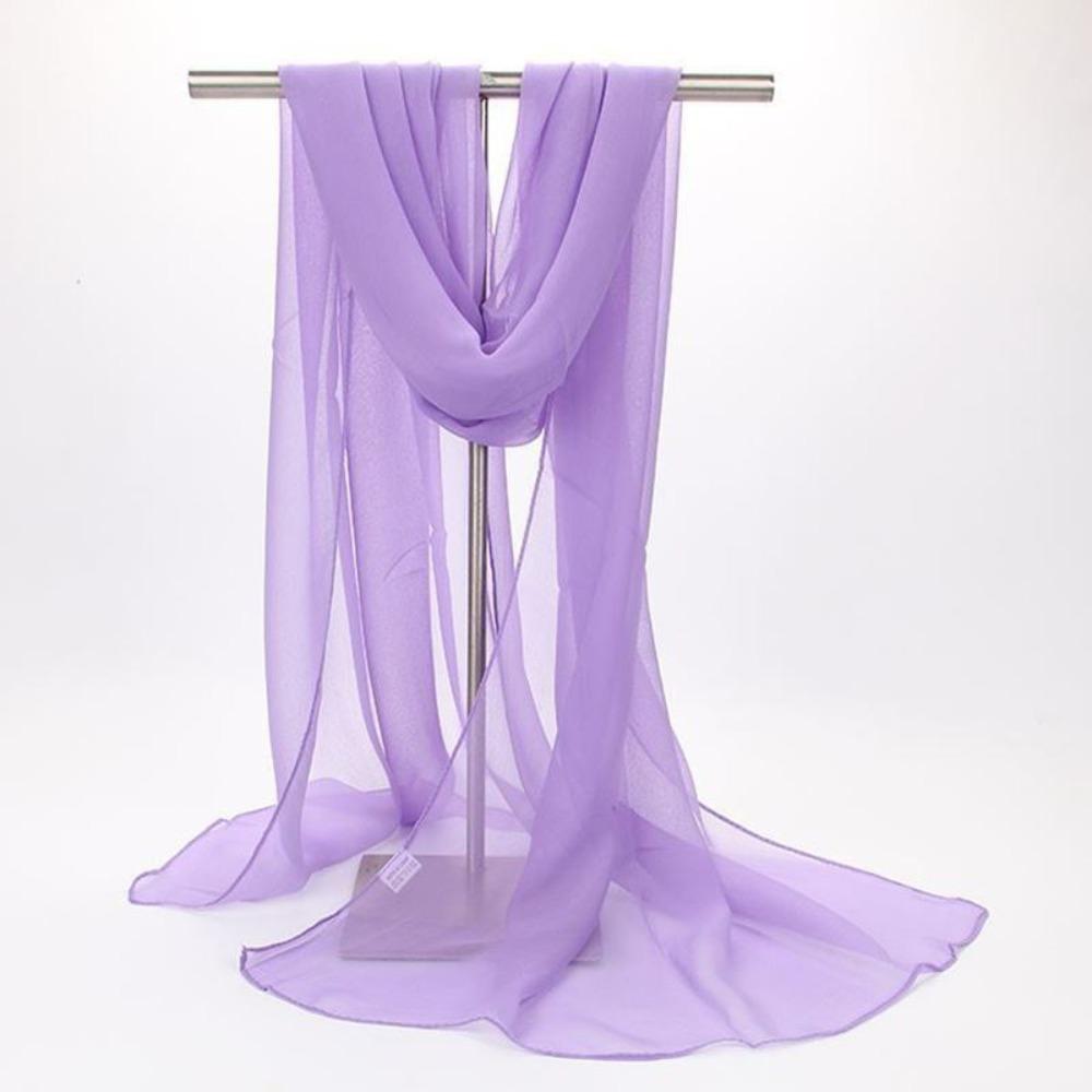

Soft Scarf Solid Color Wrap Hijab Summer Shawls Women Light purple