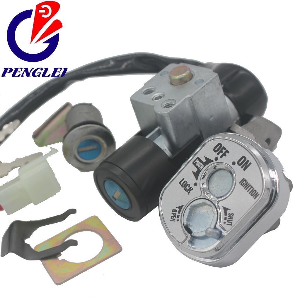 Motorcycle Accessories Electric Door Lock WH125T-2 Set Lock Ignition Switch Power
