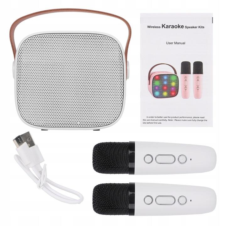 Mikrofon Bezprzewodowy Karaoke Głośnikiem Bluetooth Głośnik Z Kolorowym Led