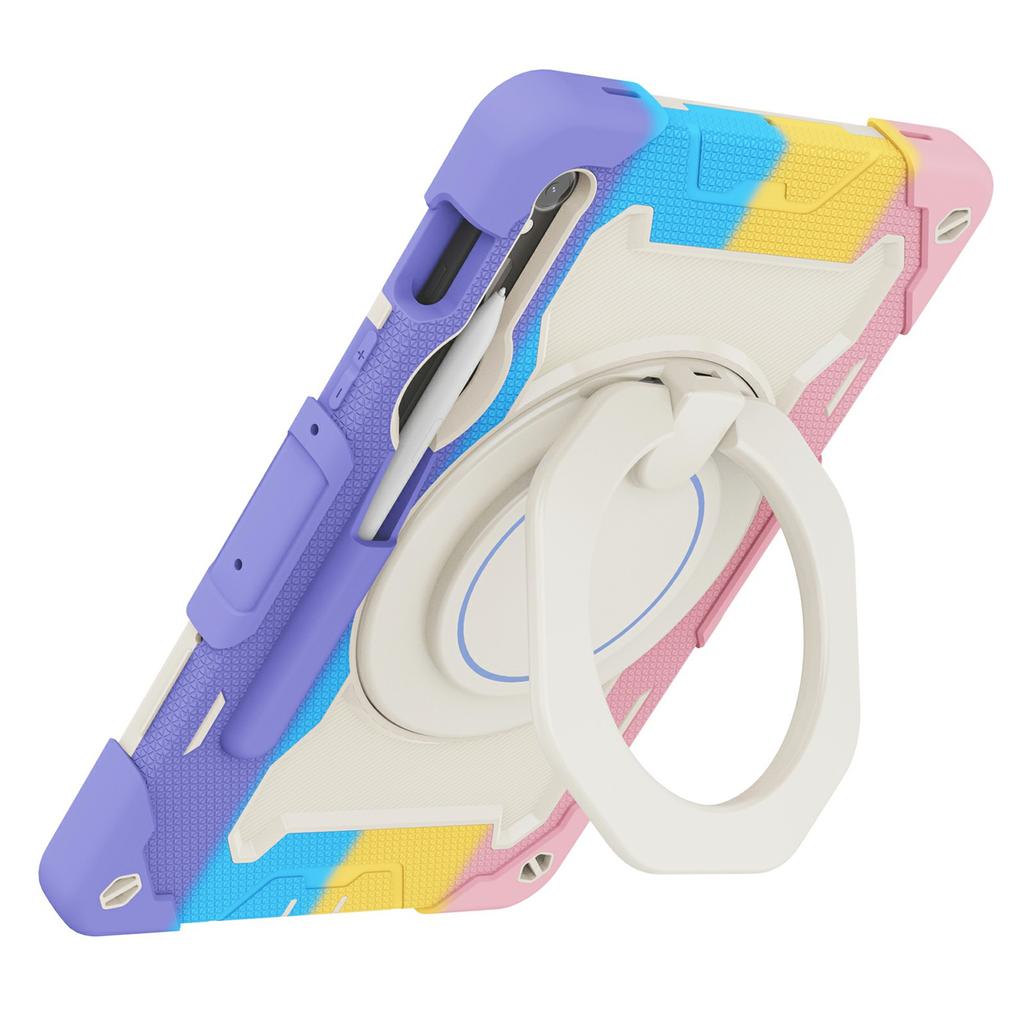 Ständer Hülle für Samsung Galaxy Tab S10 Lite/S9 FE/S9 PC + Silikon Stoßfest Robust Tablet Hülle