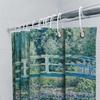 Artystyczna Zasłona Prysznicowa Ogród Wodny Wysokiej Jakości Design Niebieskiego Mostu do Dekoracji Łazienki