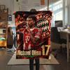 Michael Olise Printed Flannel Blanket, soft throw for bedroom sofa, washable,soccer fan merchandise, great gift.
