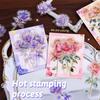 40Pcs Flower Stickers Waterproof Floral Vinyl Stickers Natural Flower Stickers for Scrapbooking Vintage Craft Sticker