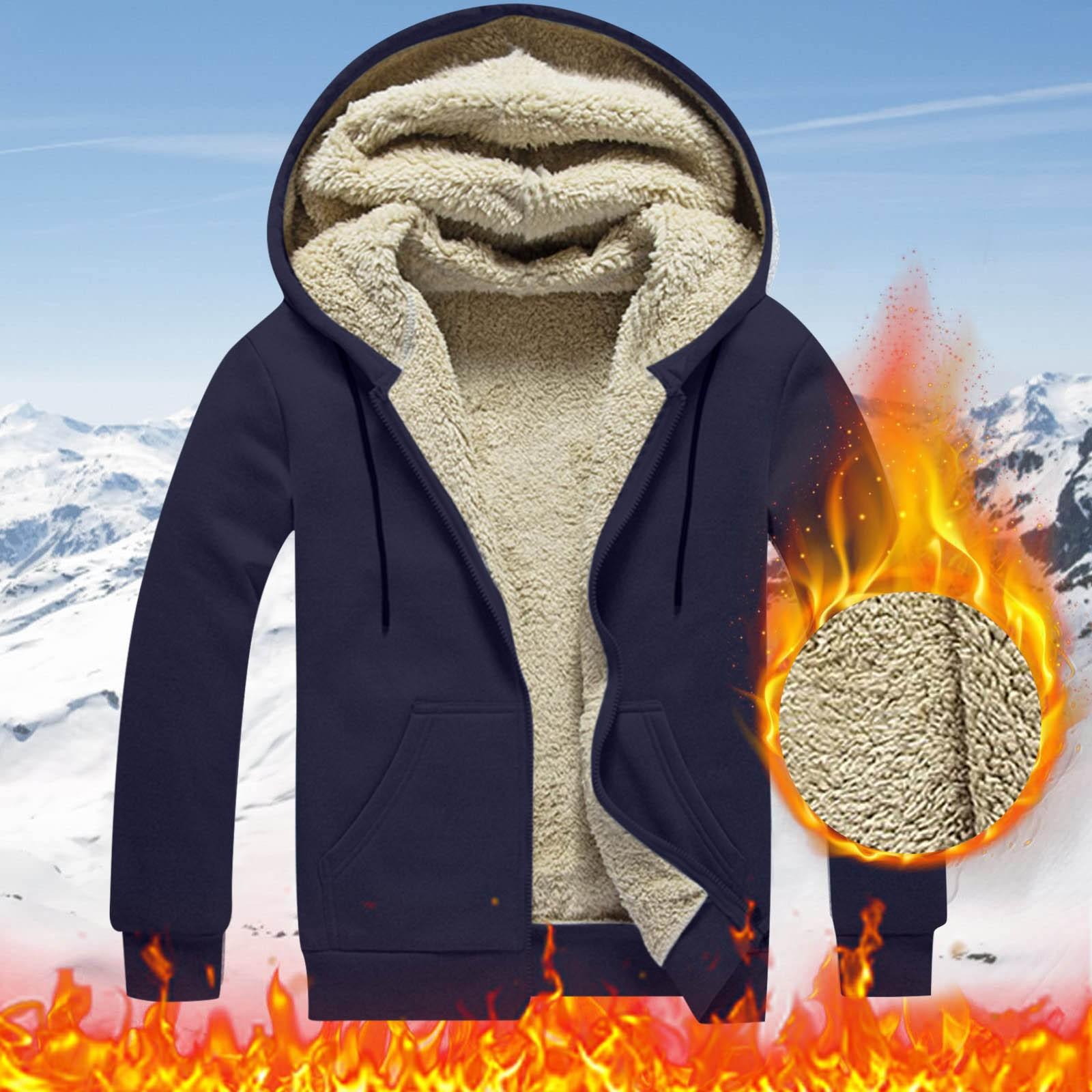 

Мужское зимнее теплое пальто из овечьего флиса, кардиган с капюшоном, флисовая плотная куртка, повседневная толстовка с капюшоном, плюшевое пальто с капюшоном XL тёмно-синий