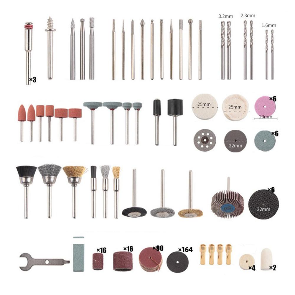 Rotary Tool Accessory Kit with 365 Grinding Cutting and Engraving Bits for Mini Drills and Electric Rotary Tools