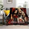 1PC Custom Name Dark Angelic Fantasy flannel blanket versatile,all-season throw suitable for the living room,bedroom,camping,travel,and gift