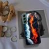 Die Kollision von Lava und Meerwasser Handyhülle Für Samsung Galaxy S22 S25 Ultra S21 S10 Plus S26 Edge S20 S23 S24 FE Hülle Si