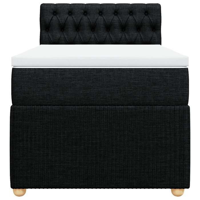Maison Exclusive - Sommier à lattes de lit avec matelas Noir 100x200 cm Tissu