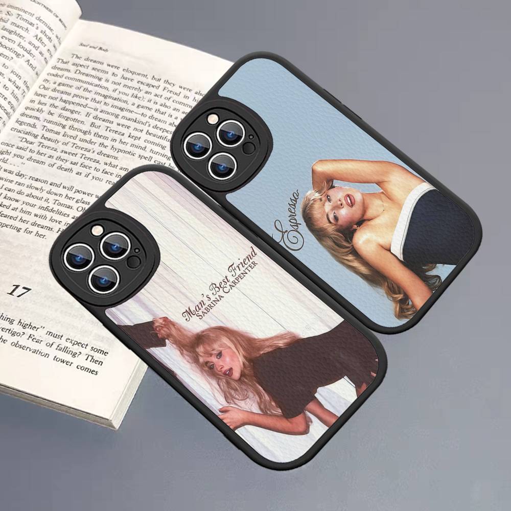 Singer S-Sabrina C-Carpenter Silicone Phone Case For iPhone 16 15 14 13 12 11 Pro Max Mini Leather Soft Cover