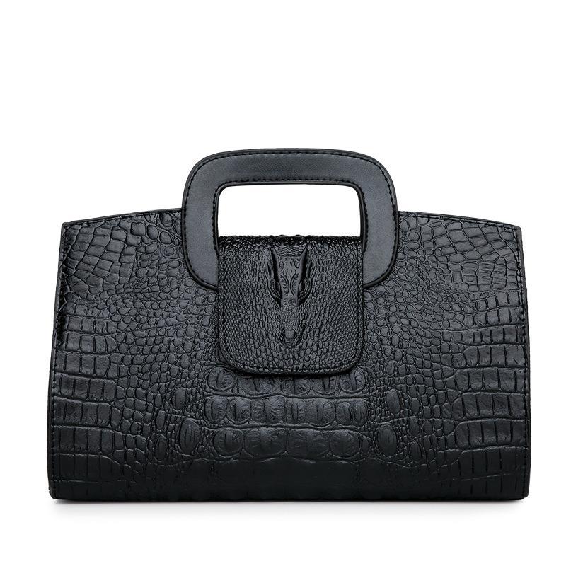 Bags Women's and Women's Bags Crocodile Pattern Handbags Fashion Crocodile Pattern Retro Embossed Commuter Shoulder Bags