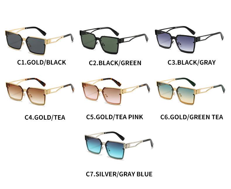 High-End Square Frame Sunglasses with UV Protection for Men and Women – Stylish and Versatile