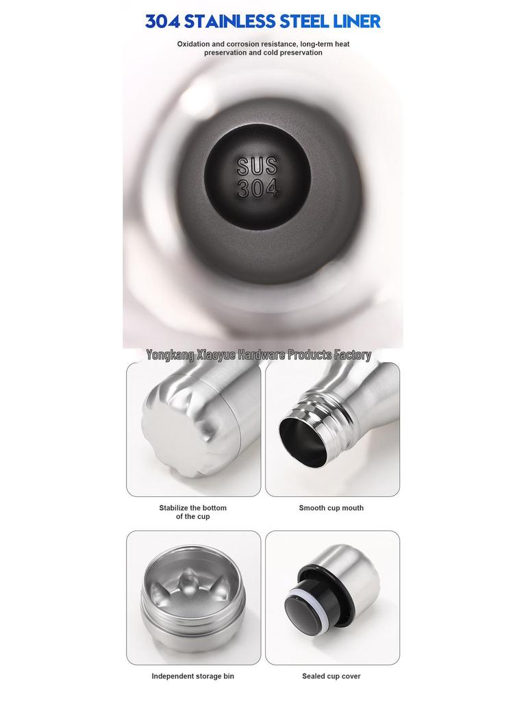 750ml Stainless Steel Insulated Cup with Removable Bottom for Outdoor Use - Cold Storage & Preservation