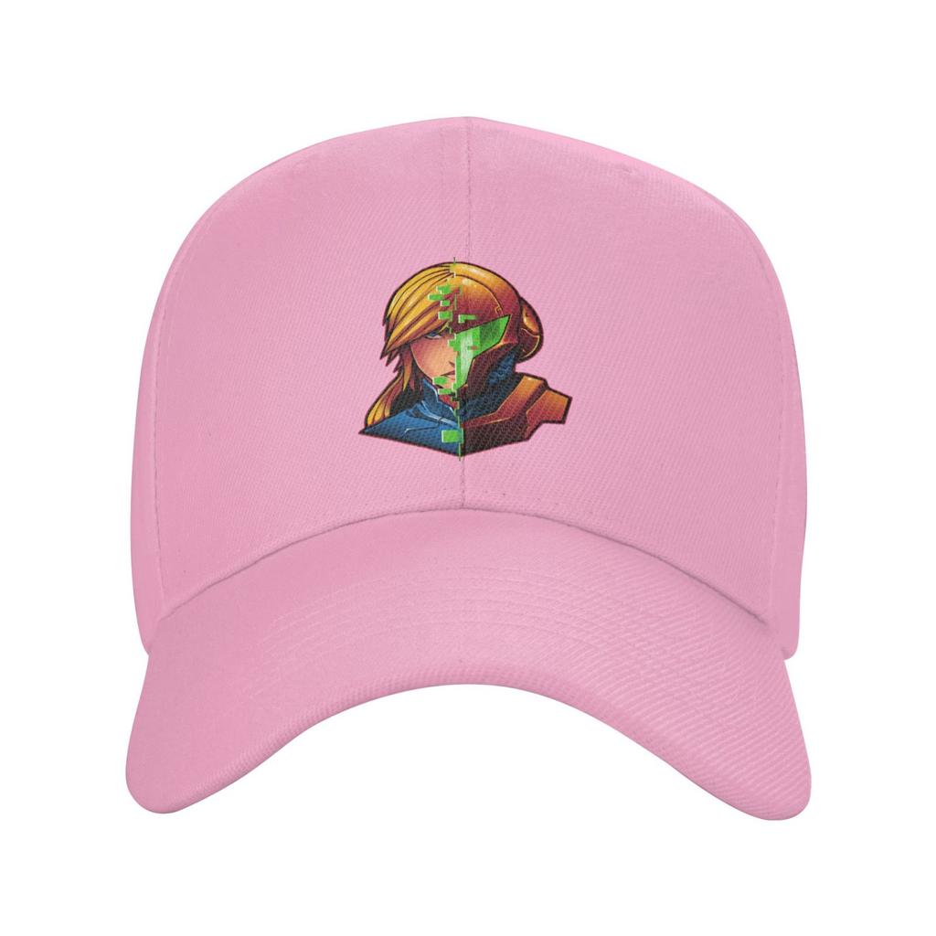 Fashion Cool Baseball Caps Trucker Hats Cowboy Peaked Cap Supre Metroid Logo Samus Action Game Sun Shade Hats for Game Lover