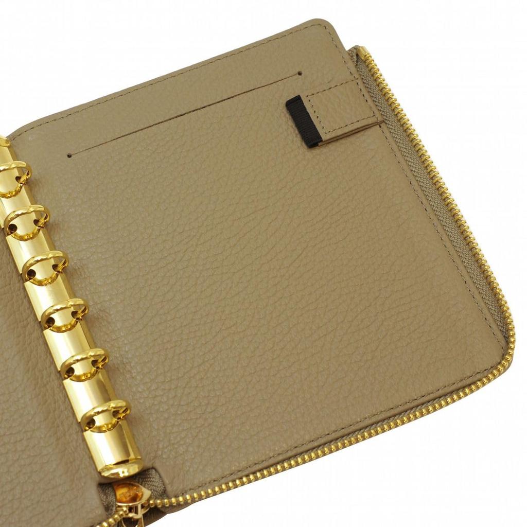 Quo Vadis System Organizer Cover 6 Size L Zip Timer 14 Dusty Pastel Italian Leather Taupe QUOVADIS Timer14 qv937lzdptp [Mini Cover]