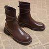 Fashion Women's Boots Fashion Elegant Soft Leather Boot Outdoor Casual Platform Boots for Women Elastic Socks Ankle Boots Zapatos Mujer