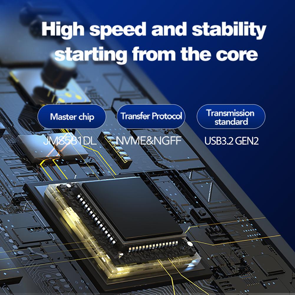 USB-C Hub with M.2 NVMe/SATA SSD Enclosure HDMI-Compatible 2.0  Multiport Adapter PD 100W USB 3.2 GEN2 10Gbps SD/TF Card Reader