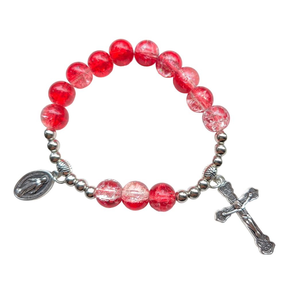Eleganckie bransoletki z kryształków, bransoletki z krzyżykami, bransoletki elastyczne dla dziewczynki, bransoletki z zawieszkami w kształcie krzyżyków do noszenia na co dzień
