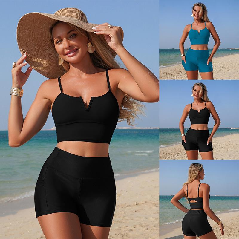 Swimwear new split swimsuit pocket bikini bikini