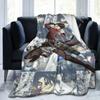 Levi Ackerman Decke Ultra-Weich Leichtgewicht Flanell Fleece Moderne Überwurfdecke für Zuhause Büro Reisen 80X60 Zoll Bettüberwurf