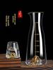 Creative Diamond Jinshan White wine Cup set home gold leaf crystal glass wine divider small mouth wine cup gift box for birthday