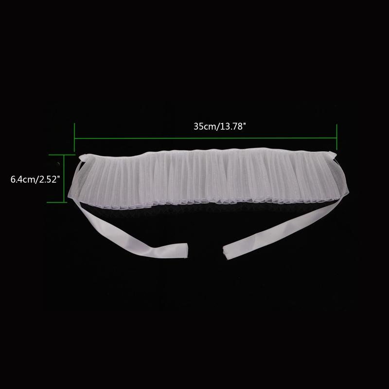 Elizabethan Ruffle Collar White Clown Collar Renaissance Victorian Neck Ruff Halloween for Women Girls