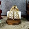 Hollow Metal Paper Towel Rack Light Luxury Home Restaurant El Desktop Paper Towel Storage Golden Leaf Paper Rack