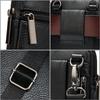 Men's Cross-Border Top Layer Cowhide Vertical Waist Bag - Lightweight Casual Mobile Phone Belt Bag 8891