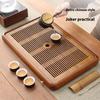 Tea Tray Home Small Solid Wood Pear Wood Dry Soaking Platform Water Storage Tea Set Tea Tray Wooden Tray