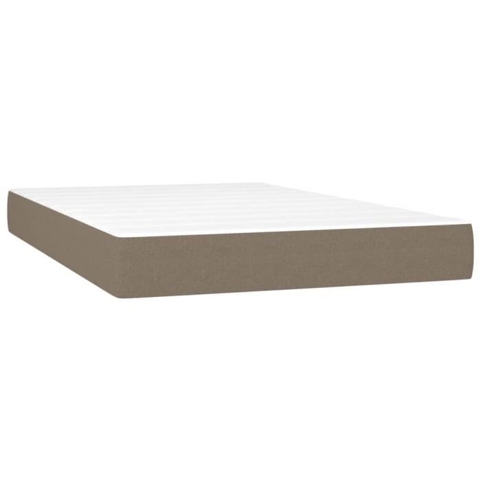347758 vidaXL Pocket Spring Bed Mattress Taupe 120x200 Cm Thickness 20 Cm Fabric