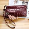 Portable Leather Women Lg Wallets Double Zipper Fashi Ladies Wallet Design Red Purse Bag Crocodile Purses Clutch Bag