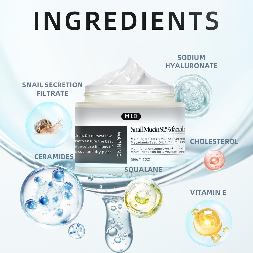 Snail Mucin Facial Moisturizer 50g – Deep Hydration & Skin Repair