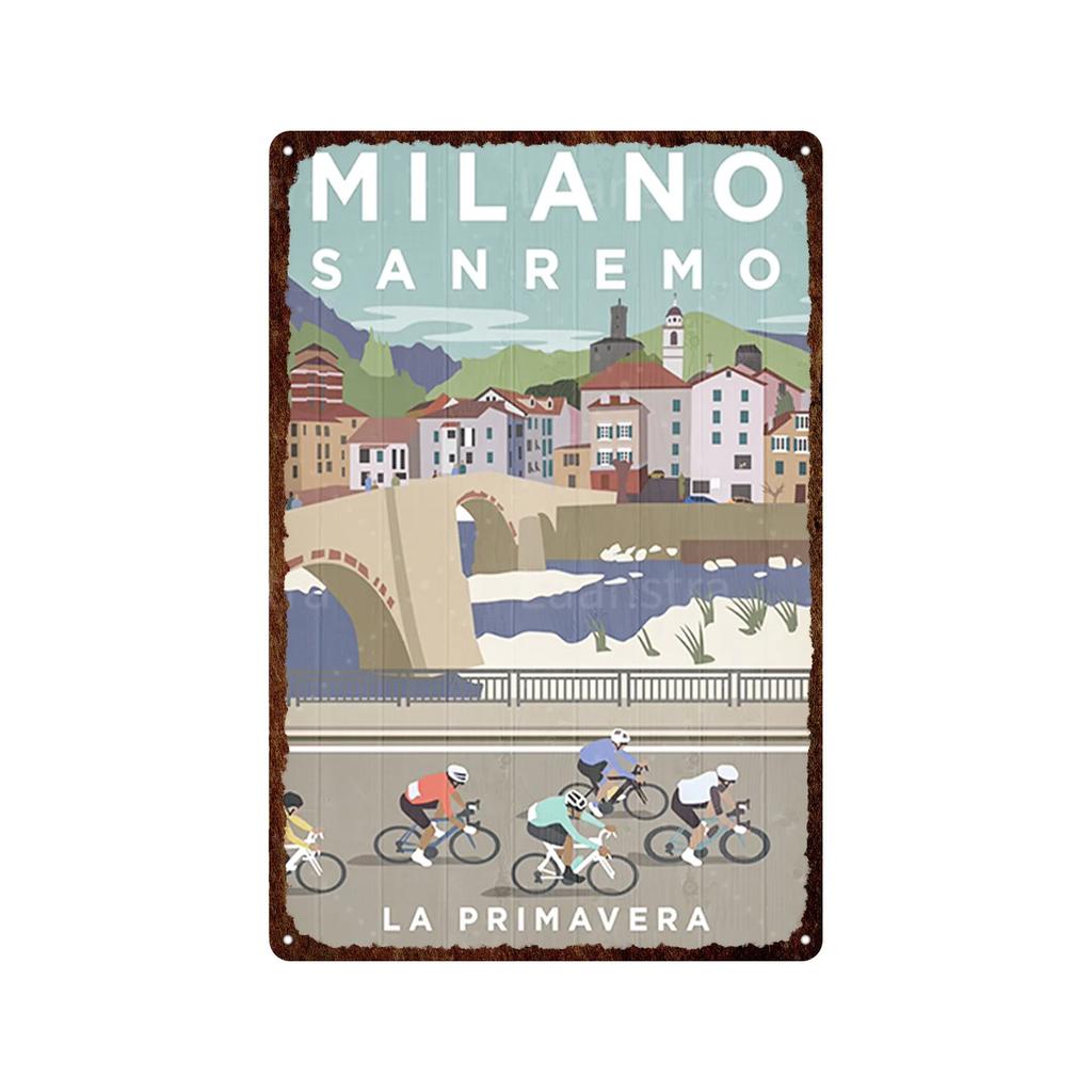 Mountain Bike Vintage Poster Landscape Metal Plate Plaque Wall Decor Iron Retro Posters Man Cave Bar Club Decoration Artwork