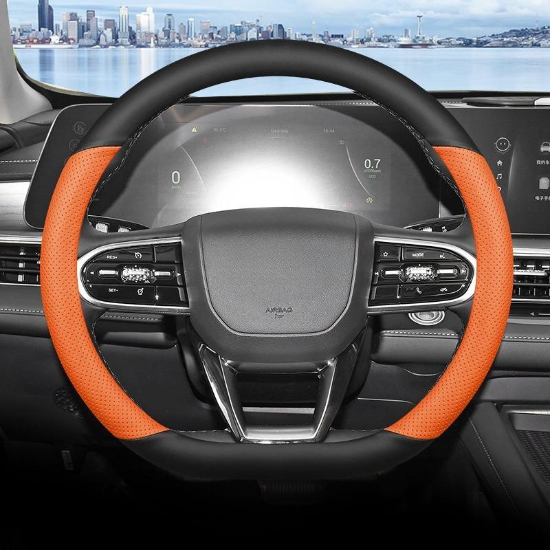 Kožený potah na volant auta pro Chery Tiggo 8 5 7 9 5X Arrizo 5 8 9 EXEED Autopříslušenství Protiskluzový kryt na volant auta