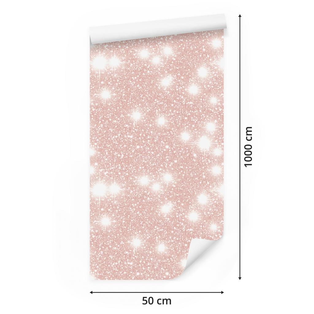 Coral glitter wallpaper, coral background for living room and bedroom 50x1000
