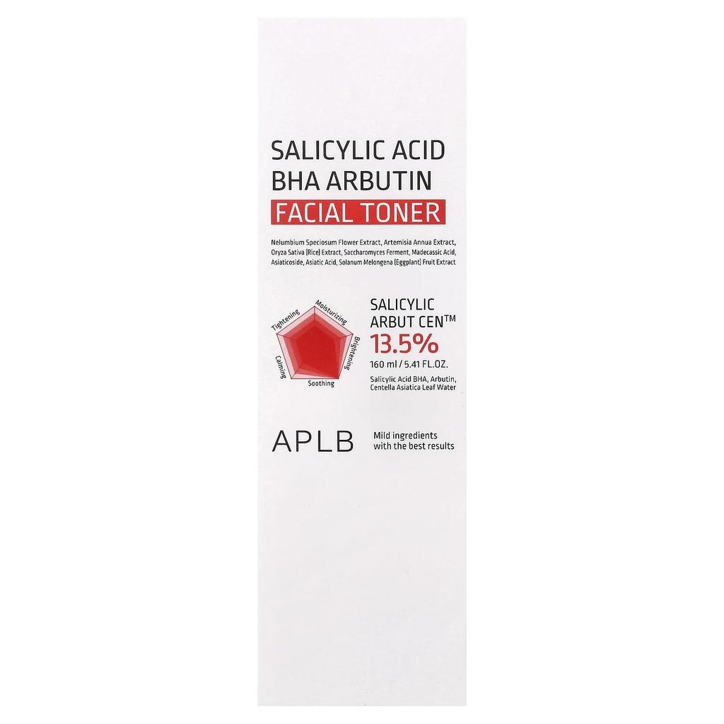 APLB Salicylic Acid BHA Arbutin Facial Toner, 160ml (5.41 fl oz)