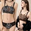 Pure Desire Sexy Mesh Lace Underwear Women's Ultra-thin Large Chest Small Side Breast Anti-sagging Bra Set