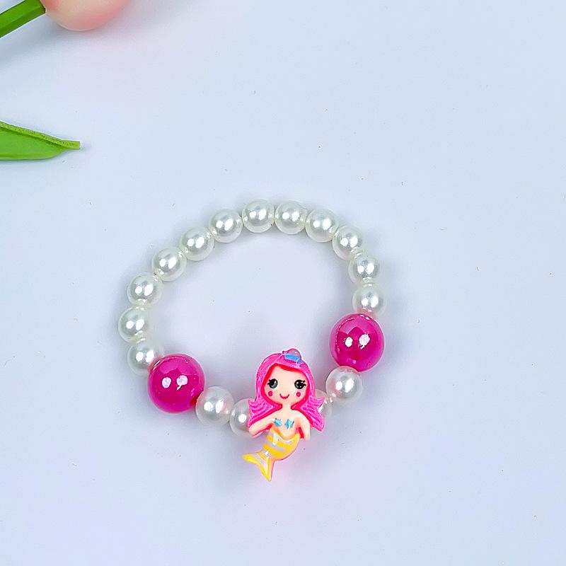 Cartoon Mermaid Pendant Beaded Bracelet for Girls